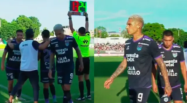 Así reaccionó Paolo Guerrero tras ser cambiado.