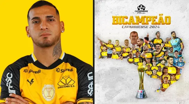 Trauco ganó su primer título con Criciúma, el Campeonato Catarinense.