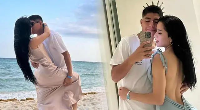 Piero Quispe y su novia publicaron románticas fotos en sus redes sociales.