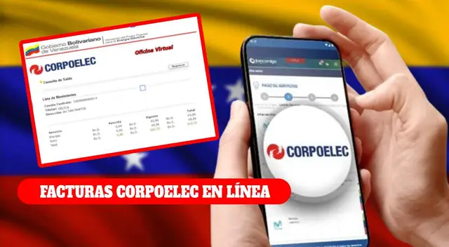 Las facturas Corpoelec ahora están disponibles en la plataforma de la entidad.