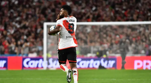 Miguel Borja anotó un doblete en la victoria de River sobre Rosario Central