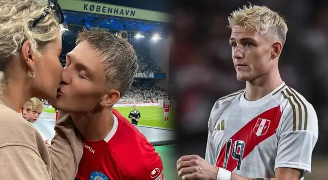 Oliver Sonne logró anotar un gol y su novia fue la más emocionada.