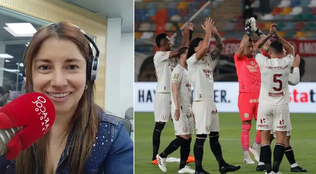 Periodista colombiana se rindió ante dos figuras de Universitario previo al duelo ante Junior por Copa Libertadores 2024