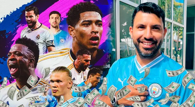 Kun Agüero realiza apuesta deportiva en el partido de ida por los cuartos de final de Champions League.