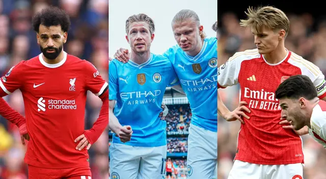 Liverpool, Manchester City y Arsenal son candidatos a ganar la Premier League. Foto: Composición Líbero/Liverpool/Manchester City/Arsenal Liverpool, Manchester City y Arsenal son candidatos a ganar la Premier League. Foto: Composición Líbero/Liverpool/Manchester City/Arsenal