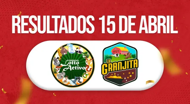 Resultados Lotto Activo y La Granjita para HOY, 15 de abril. Resultados Lotto Activo y La Granjita para HOY, 15 de abril.