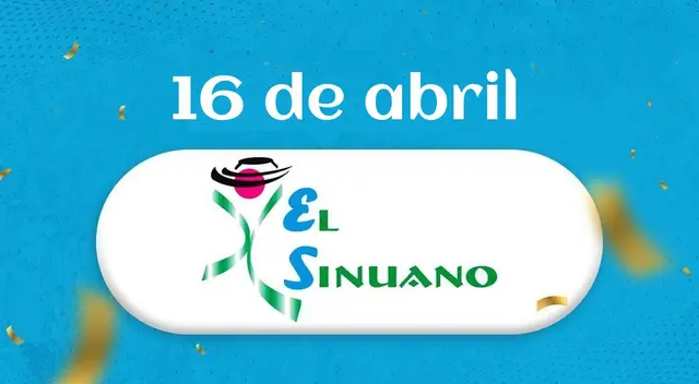 Sigue el Sorteo del Sinuano de este martes 16 de abril.