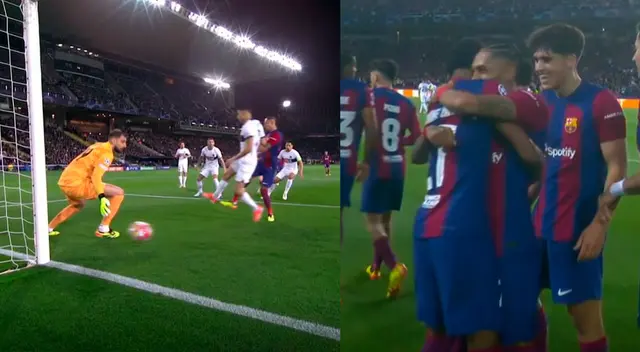 Raphinha puso el 1-0 para Barcelona.