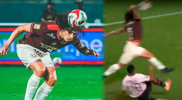 Riveros cometió un penal en el partido de Universitario ante Sport Boys.