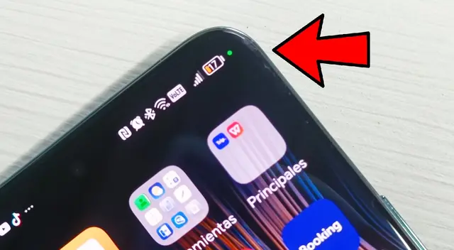 El significado de privacidad que indica el punto verde que aparece en la pantalla de un celular Android.