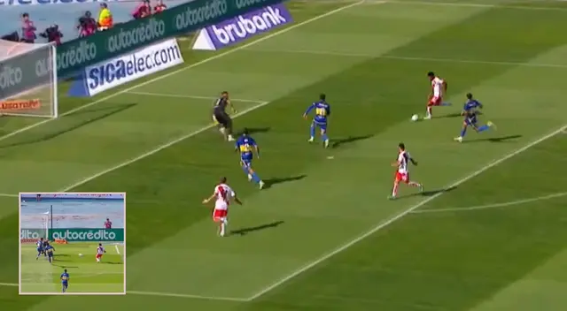 Miguel Borja anotó el 1-0 para River Plate sobre Boca Juniors