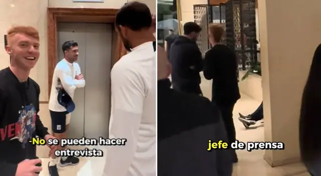 Chileno intentó entrevistar a jugadores de Alianza Lima.