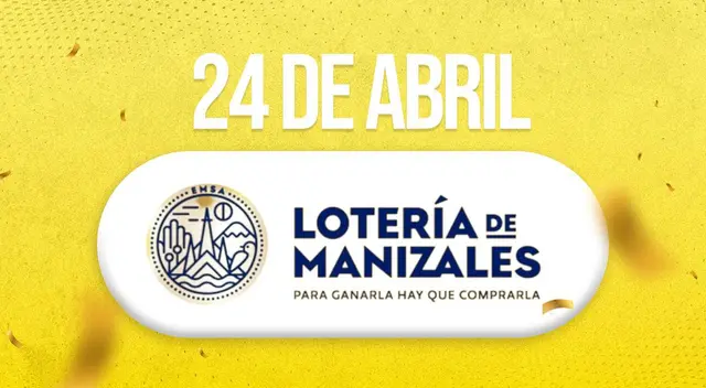 Conoce os resultados de la Lotería de Manizales de este 24 de abril. Conoce os resultados de la Lotería de Manizales de este 24 de abril.