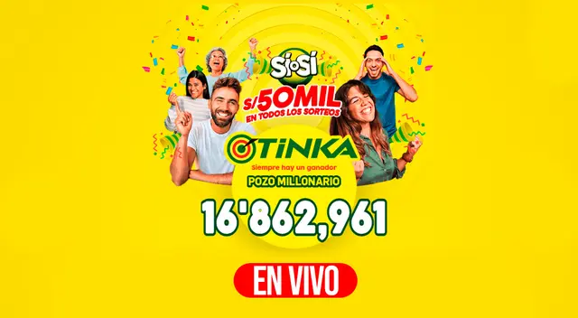 La Tinka sorteará más de 16 millones de soles este miércoles 24 de abril. La Tinka sorteará más de 16 millones de soles este miércoles 24 de abril.