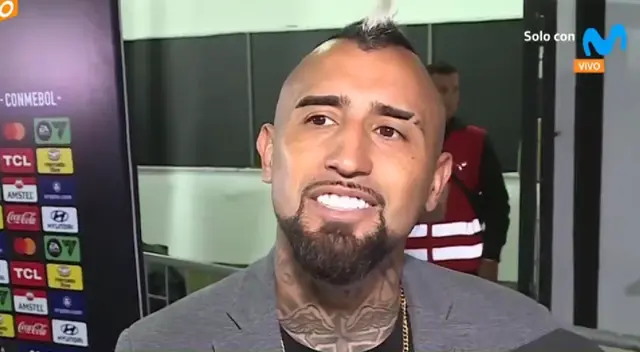 Arturo Vidal declaró a su salida del partido. Foto: captura Movistar Deportes