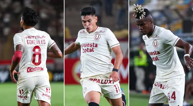 Gonzales, Rivera y Portocarrero son bajas en Universitario. Foto: Composición Líbero/Universitario