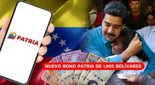 El Bono de 1,805 bolívares o Bono Cuadrante de Paz ya está disponible en el Sistema Patria.