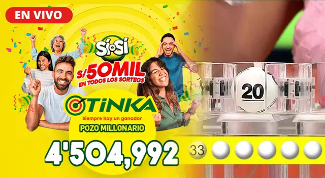 REVISA los premios y resultados del último sorteo de La Tinka.