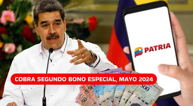El Segundo Bono Especial de mayo será depositado al Sistema Patria. El Segundo Bono Especial de mayo será depositado al Sistema Patria.