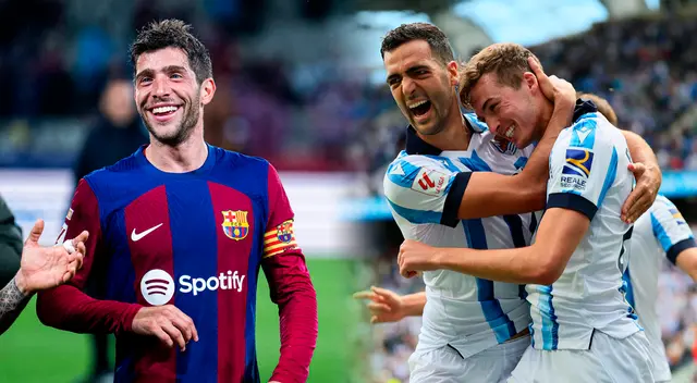 El último partido entre ambos fue triunfo 1-0 del Barcelona. Foto: Composición Líbero/Barcelona/Real Sociedad