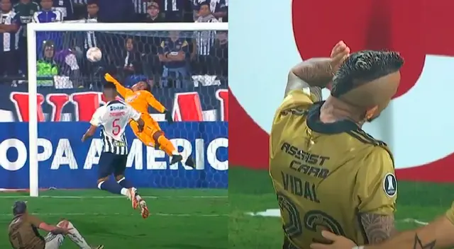 Así celebró Arturo Vidal su tanto ante Alianza Lima.