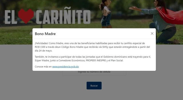 Cómo saber si me salió el Bono Madre