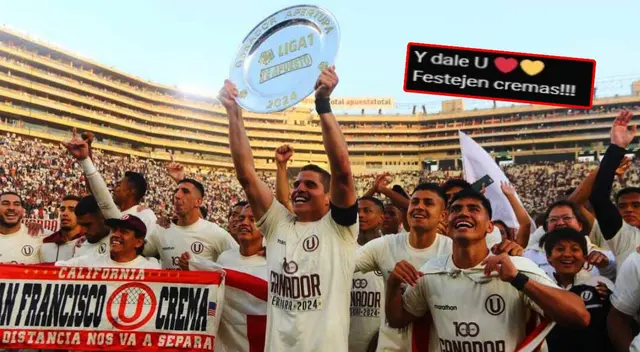 Esposa de 'Tito' Urruti se mostró feliz con el campeonato de la 'U'.