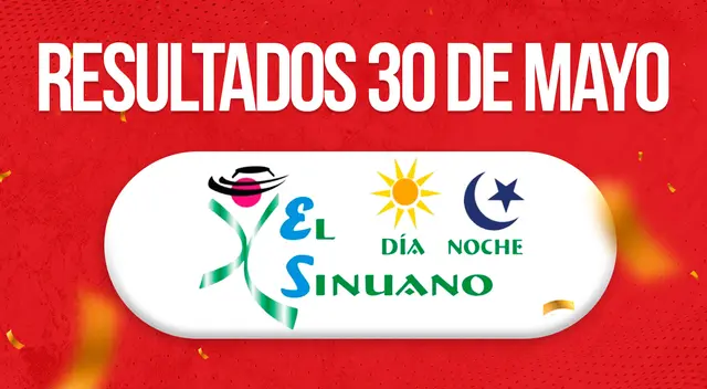Conoce los números ganadores del Sinuano Día y Noche del jueves 30 de mayo. Conoce los números ganadores del Sinuano Día y Noche del jueves 30 de mayo.