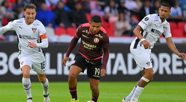 Edison Flores en acción contra Liga de Quito Edison Flores en acción contra Liga de Quito