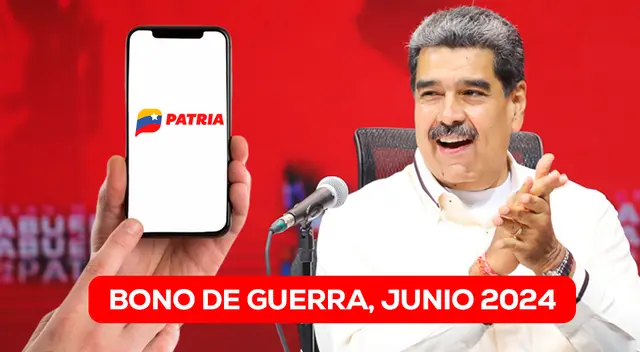 El Bono de Guerra Económica de junio 2024 se pagará a trabajadores públicos, jubilados y pensionados vía Sistema Patria.