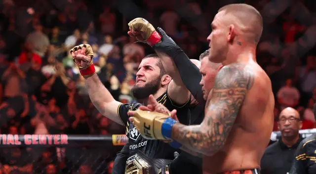 Makhachev ganó a Poirier en la pelea estelar del UFC 302.