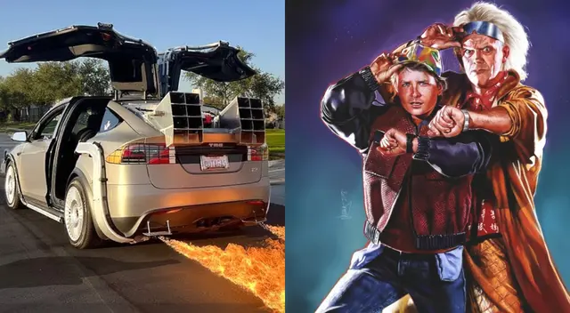 Tesla emuló auto usado en la icónica saga de películas 'Volver al futuro' Tesla emuló auto usado en la icónica saga de películas 'Volver al futuro'