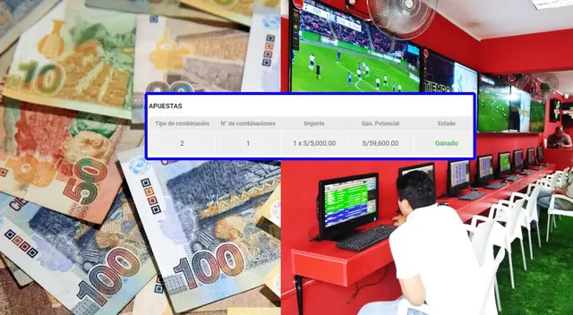 Un apostador peruano jugó 5000 soles y se llevó 59 mil de ganancia. Aquí la cuota y los partidos por los que hinchó.
