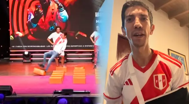 Giancarlo Granda sufrió accidente durante programa de concursos.
