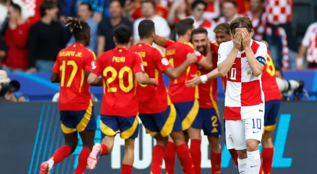 España venció a Croacia en Berlín. Foto: AFP