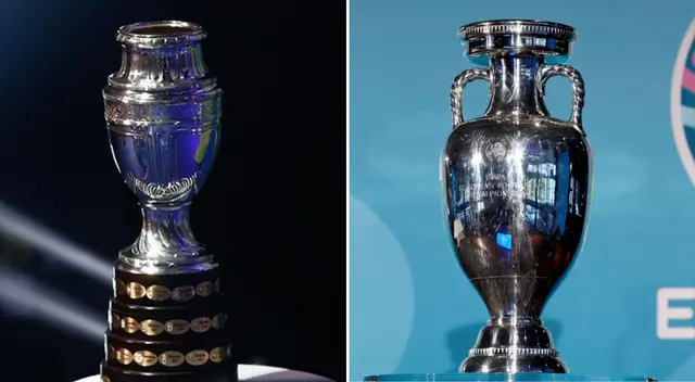 La Copa América y la Eurocopa son los trofeos más importantes de América y Europa, respectivamente. Foto: Composición Líbero/Conmebol, UEFA