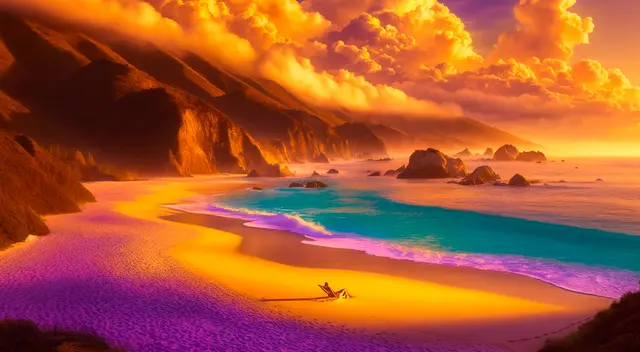 La única playa en el mundo donde la arena es morada.