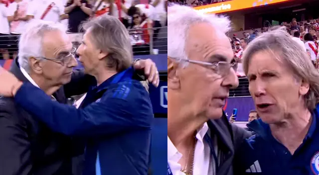 Ricardo Gareca y su emotivo saludo de despedida a Jorge Fossati tras el Perú vs Chile