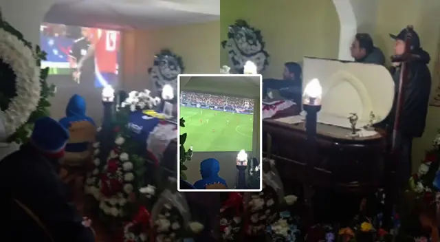 Chilenos interrumpieron velorio para alentar a su selección. Chilenos interrumpieron velorio para alentar a su selección.