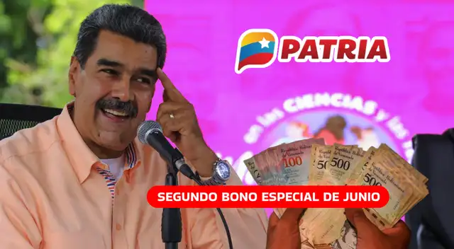 El Segundo Bono Especial de junio se pagará mediante el Sistema Patria.