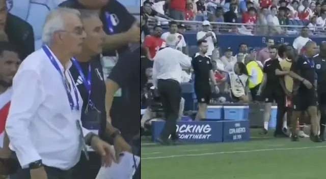 Jorge Fossati vivió con intensidad el Perú vs. Canadá por la Copa América.