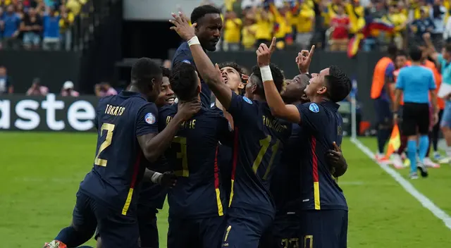 Ecuador celebra su victoria ante Jamaica por la Copa América 2024.
