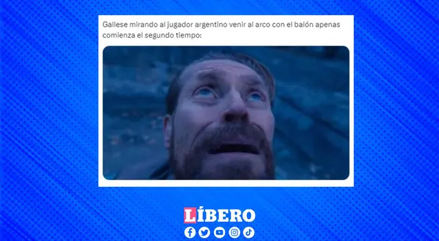 Gallese no pudo en la primera llegada de Argentina en el segundo tiempo.