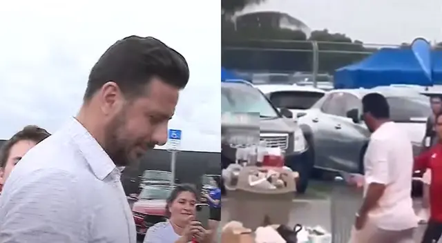 Claudio Pizarro llegó al Hard Rock Stadium de Miami e hinchas lo sorprendieron.