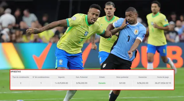 Hincha apostó por el empate de Brasil y Uruguay para llevarse miles de soles.