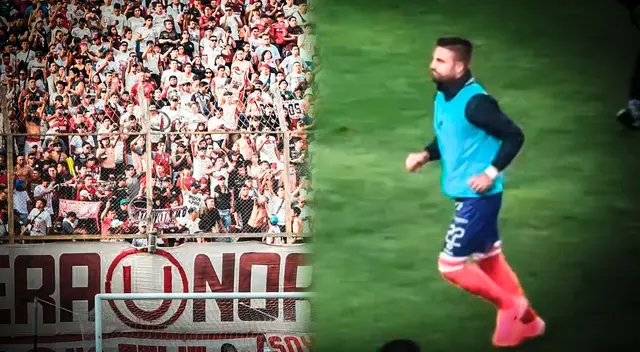 Luis Urruti y el gesto con los hinchas de Universitario.