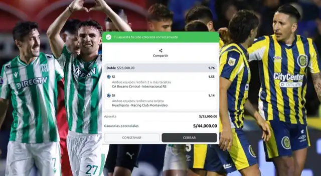 Este hincha peruano apostó a que todos los partidos de Copa Sudamericana de hoy tendrían un número de tarjetas y, para su suerte, 'las fijas' salieron como él quería.
