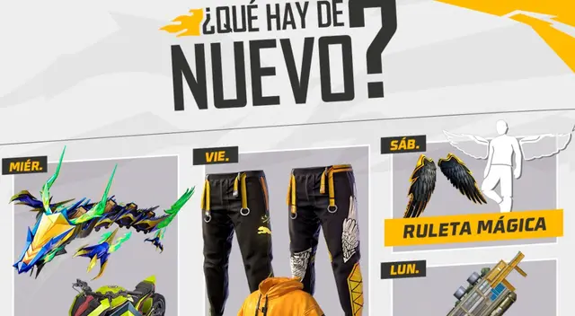 Recompensas gratis de la agenda semanal de Free Fire desde hoy. Recompensas gratis de la agenda semanal de Free Fire desde hoy.