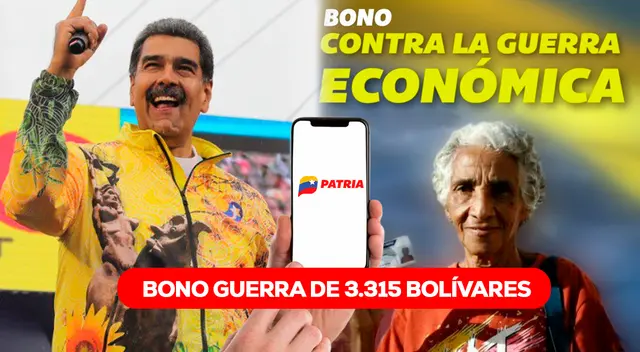 Los trabajadores jubilados podrán acceder al Bono de Guerra Económica de 3.315 bolívares.