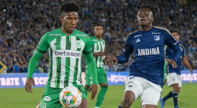 Atlético Nacional derrotó 2-1 a Millonarios FC por la Liga BetPlay 2024 II
